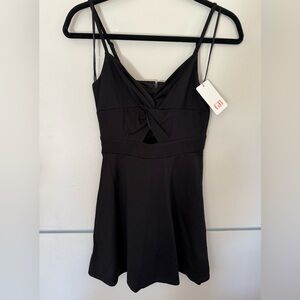 GB GIANNI BINI *NWT* Keyhole Cutout Little Black Skater Dress XS
